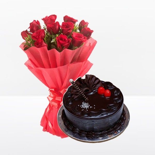 Red  Rose Cake Combo
