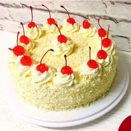 Creamy White Forest Cake