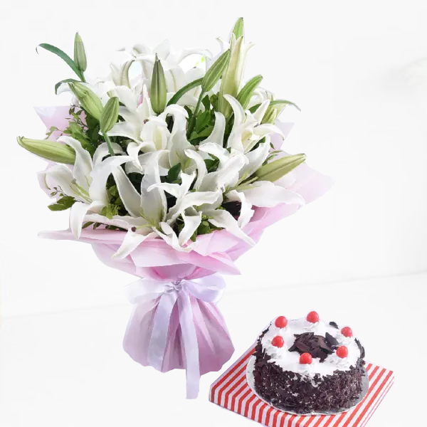 Black Forest with Gorgeous Lilies