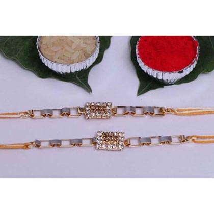Golden Bracelet Rakhi