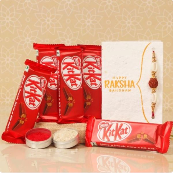 Rakhi With Kitkat Chocolate